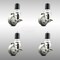 Service Caster 3 Inch 316SS Gray Poly Swivel 1-3/4 Inch Expanding Stem Caster Set Brake SCC SCC-SS316EX20S314-PPUB-TLB-134-4 - alternate 1